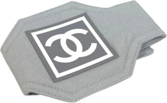 Chanel Pre-owned Accessories, female, Gray, Size: ONE SIZE Pre-owned Cotton Belt