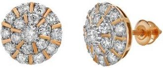 LuvMyJewelry Hadrianus 10K Gold Diamond Unisex Earrings - 1.37 Cts in 10K Rose Gold at Nordstrom