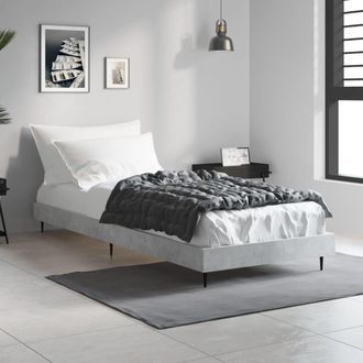 vidaXL Estructura De Cama Madera De Ingenier&iacute;a Gris Hormig&oacute;n 75x190 Cm Vidaxl