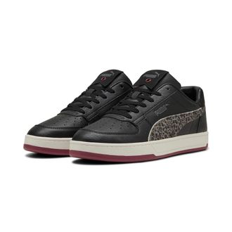 Puma Sneaker PUMA CAVEN 2.0 ANIMAL FLAIR, Damen, Gr. 37,5, schwarz-weiss (puma wei&szlig;, puma schwarz), Synthetik, mehrfarbig, Schuhe Sneaker, mit Leo-Print