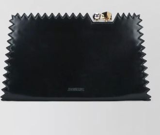 Jacquemus salon structured clutch bag zigzag edges