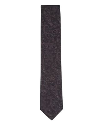Canali paisley-pattern tie - Brown