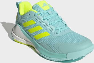 adidas Hallenschuh ADIDAS PERFORMANCE NOVAFLIGHT 2 INDOOR, Damen, Gr. 38,5, flash aqua, lucid lemon, ftwr wei&szlig;, Synthetik, Textil, Schuhe Hallenschuh, besond