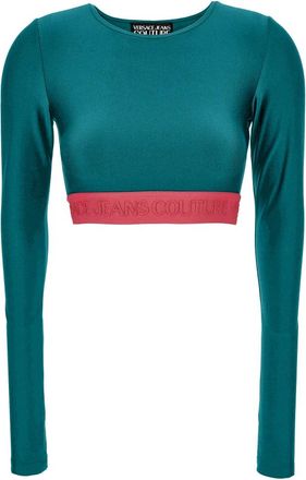 Versace T-shirts en Polos - Dames - Longsleeves - Blauw - S - Tops