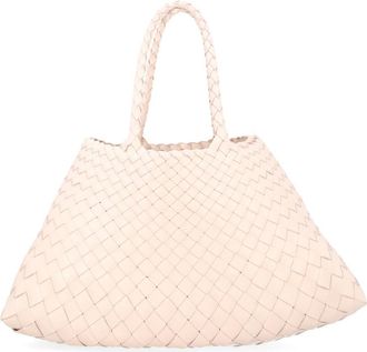 Dragon Diffusion Woven Leather Small Handbag with Braided Handles