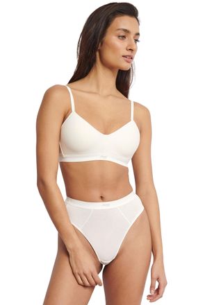 sloggi Schalen-BH SLOGGI EVER Ease, Damen, Gr. XL, N-Gr, weiss (silk wei&szlig;), Single Jersey, Obermaterial: 50% Baumwolle, 39% Polyester, 11% Elasthan, unifarbe