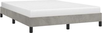 vidaXL Bed Frame without Mattress Light Grey 135x190 cm Double Double Velvet vidaXL