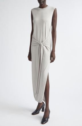 Christophe Lemaire Knotted Cotton Crepe Sweater Dress in Mist at Nordstrom, Size Xx-Small