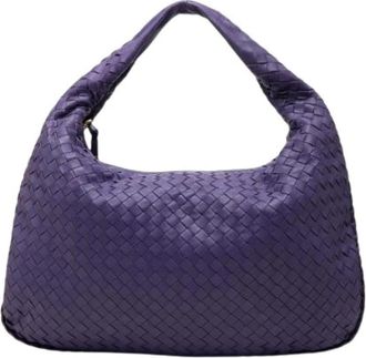 Bottega Veneta Pre-owned Veneta Hobo - Dames - Vintage Schoudertas - Paars - ONE Size - Leer - Vintage