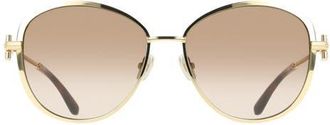 Ferragamo 61mm Gradient Cat Eye Sunglasses in Gold/brown Gradient at Nordstrom