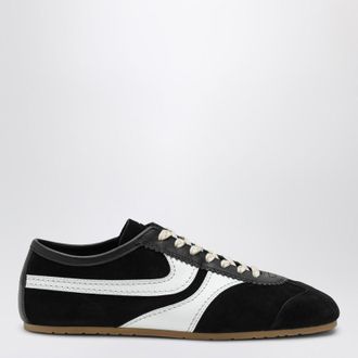 Dries Van Noten Black/white leather and suede sneakers