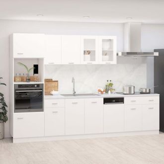vidaXL Vidaxl - Set Armadi da Cucina 7 pz Bianco in Truciolato