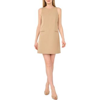 Ted Baker Sleeveless Cotton Blend Sheath Dress in Almond Latte at Nordstrom Rack, Size X-Large