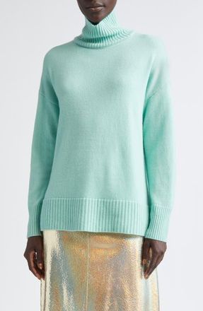 Lafayette 148 New York M&eacute;lange Cashmere Sweater in Aurora Green at Nordstrom, Size X-Small