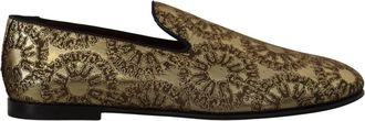 Dolce & Gabbana Luxe Gouden Loafers Slides Schoenen - Heren - Loafers - Geel - 43 EU - Leer - Schoenen