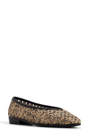 Aldo Rafaella Ballet Flat in Black/Gold Multi at Nordstrom, Size 8.5