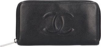 Chanel Black Grained Calfskin Coin Purse/Coin Case (Pre-Owned)