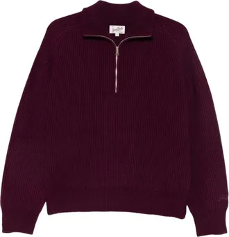MC2 Saint Barth Maglione a coste con mezza zip Isalyn - - Knitwear - Donna - Marrone - S