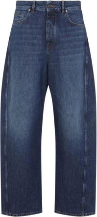 Givenchy High-Waisted Wide Leg Jeans - Heren - Loose Fit Jeans - Blauw - W32 - Denim - Jeans
