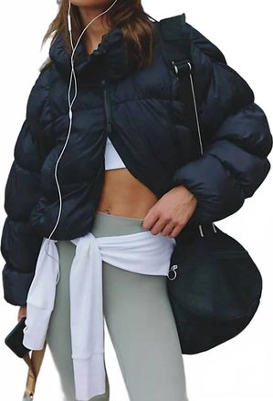 Free People In A Bubble Puffer Jacket In Black