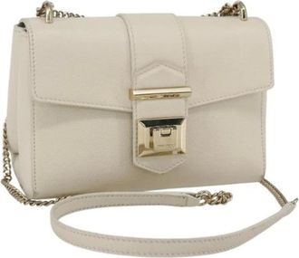 Jimmy Choo London Pre-owned Cross Body Bags, female, White, Size: ONE SIZE Pre-owned Leather Shoulder Bag