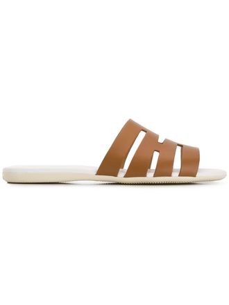 Hogan Sandali slides con cut-out - Toni neutri