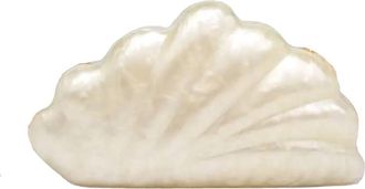 Urban Expression Womens Andrina Shell Clutch Evening Bag In Ivory