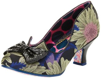 Irregular Choice Dazzle Razzle Fabric/PU Black Multi Bow 40