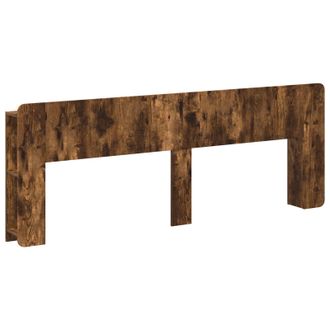vidaXL Cabecero Con Armario Roble Ahumado Madera De Ingenier&iacute;a Vidaxl