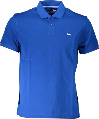 Harmont & Blaine Blauw Katoenen Poloshirt met Borduursel - Heren - Polos - Blauw - M - Katoen - Tops