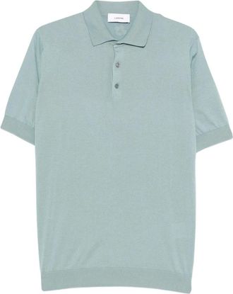 Lardini Polo shirt van katoen met korte mouwen - Heren - Polos - Blauw - L - Katoen - Tops