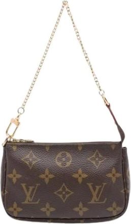 Louis Vuitton Pre-owned Mini Pochette Accessoires - Dames - Vintage Mini Tas - Bruin - ONE Size - Vintage