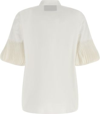 Valentino Garavani Womens White Cotton Blouse