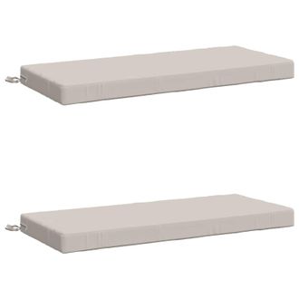 vidaXL Cuscini Per Panchina Soest 2 Pz 100% Poliestere Bianco Vidaxl