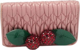 Miu Miu Pre-owned Wallets, female, Pink, Size: ONE SIZE Pre-owned Leather Wallet