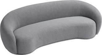 Pascal Morabito Sof&aacute; de 3 plazas en tela boucl&eacute; gris BOVANA de Pascal Morabito