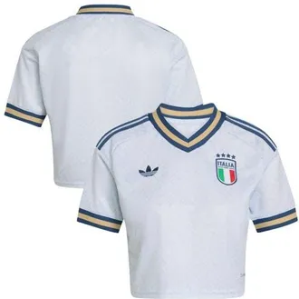 adidas Womens adidas Light Blue Italy National Team 2026 Away Replica Cropped Jersey at Nordstrom, Size Medium