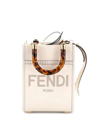 Fendi Sunshine Shopper Tote Leather Mini crossbody bag - Neutrals