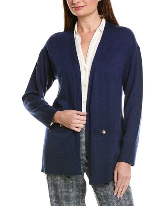 Jones New York Side Slit Wool-Blend Cardigan