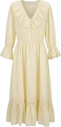 Emma & Gaia Maxi Jurk - Dames - Maxi kleedjes - Beige - XL - Kleedjes