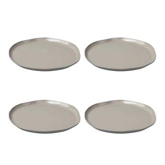 Be Home Tam Stoneware Flat Dinner Plate - Set of 4 in Sterling at Nordstrom