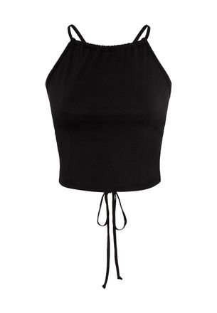 Lascana Crop-Top LSCN BY LASCANA, Damen, Gr. 40, schwarz, Jersey, Obermaterial: 95% Viskose, 5% Elasthan, unifarben, sehr figurbetont bauchfrei, amerikanische