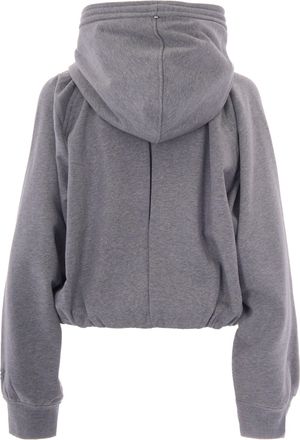 Sportmax Womens Hooded Sweatshirt Medium Grey Cotton Sweatshirts Sweater