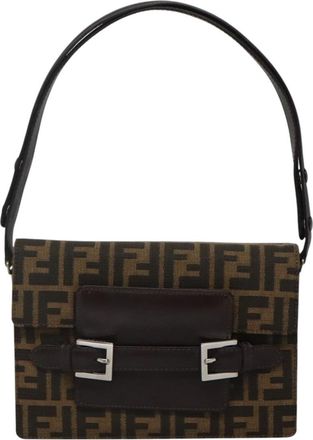 Fendi Brown Canvas Shoulder Bag (Pre-Owned)