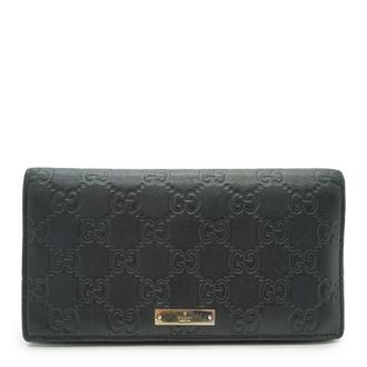 Gucci Gucci leren portemonnee Guccissima