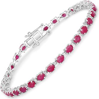 Diana M. Jewels Mozambique Ruby ( Better ) Oval 4x3mm - 29Pcs + White Diamond F/C Round 1.20mm( I1-I2/I color ) - 29Pcs ( Box Lock With Double Safety )