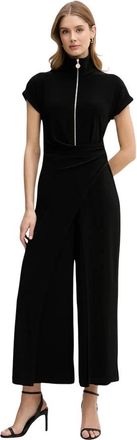 Joseph Ribkoff Jumpsuit met hoge hals en rits - Dames - Jumpsuits - Zwart - XS - Polyester - Jumpsuits & Playsuits