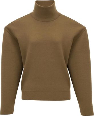 Saint Laurent Trui met hoge hals - Bruin