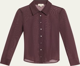 L'agence Indiana Fitted Mesh Blouse