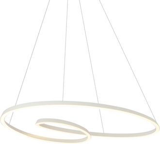 QAZQA Qazqa L&aacute;mpara Colgante Escandinava Beige De 110 Cm Con Led